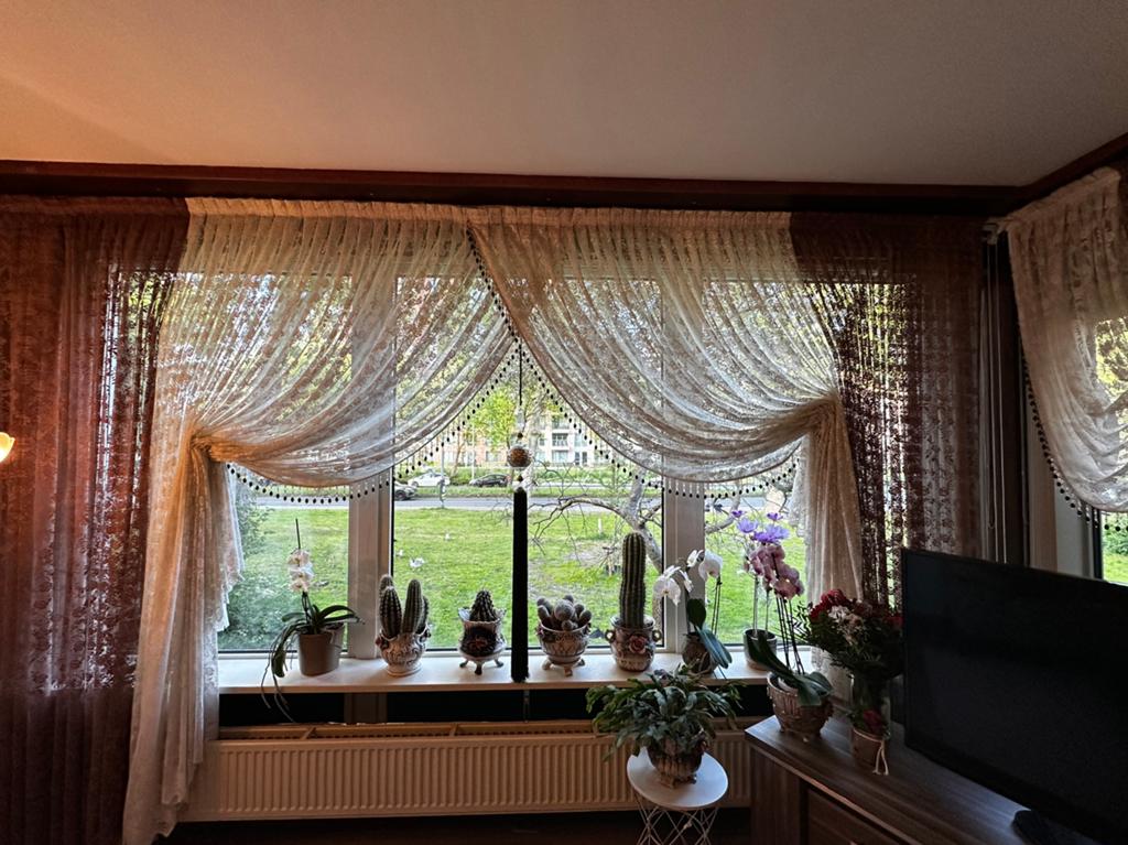 Gordijn in goede staat, Ophalen of Verzenden, Zo goed als nieuw, 200 cm of meer
