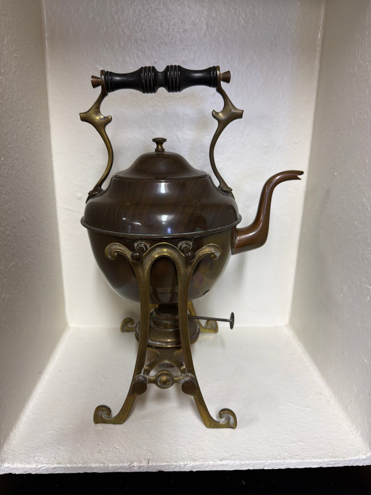 Antieke  ketel met brander, Antiek en Kunst, Ophalen of Verzenden