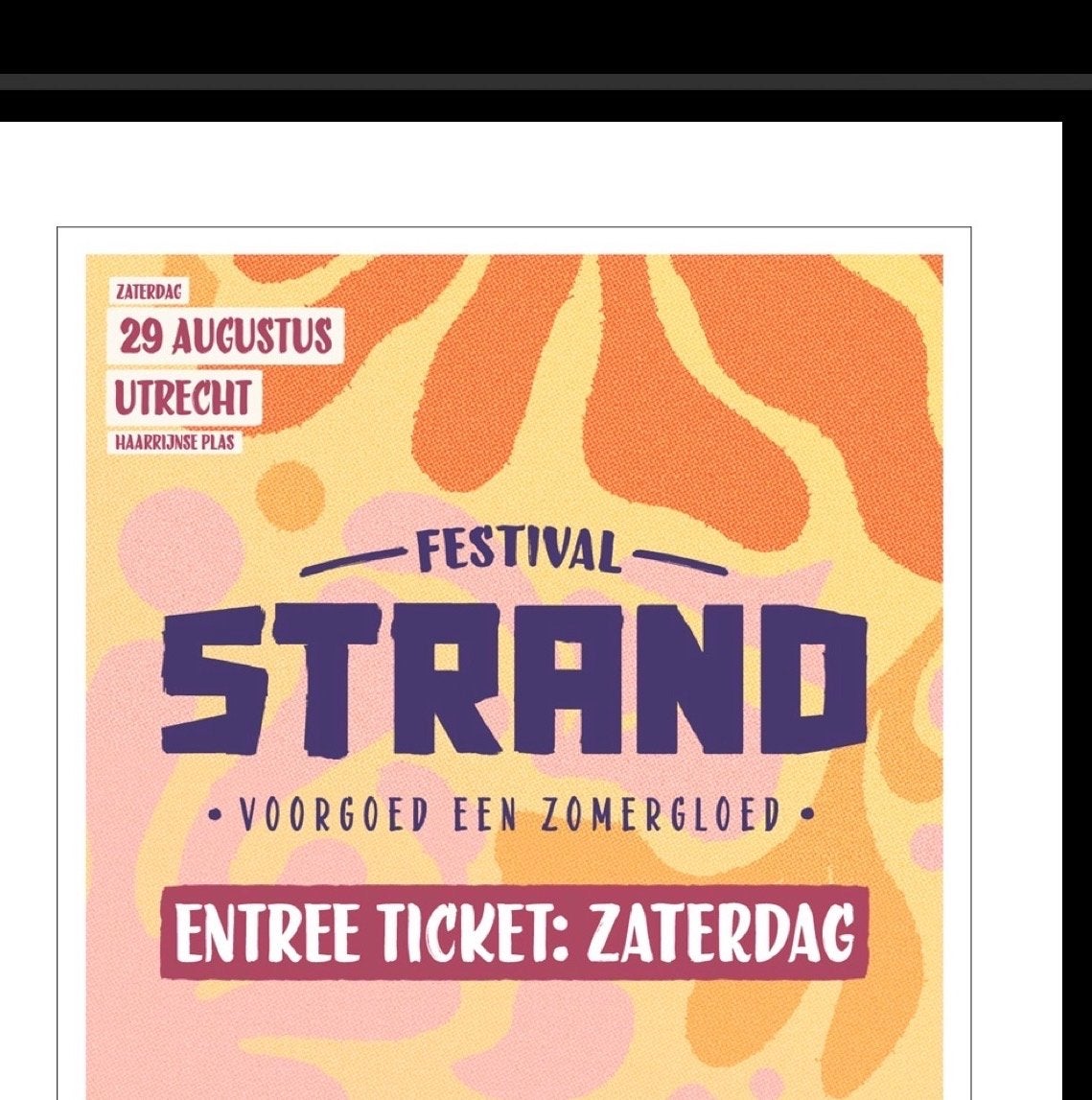 2 tickets voor festival strand