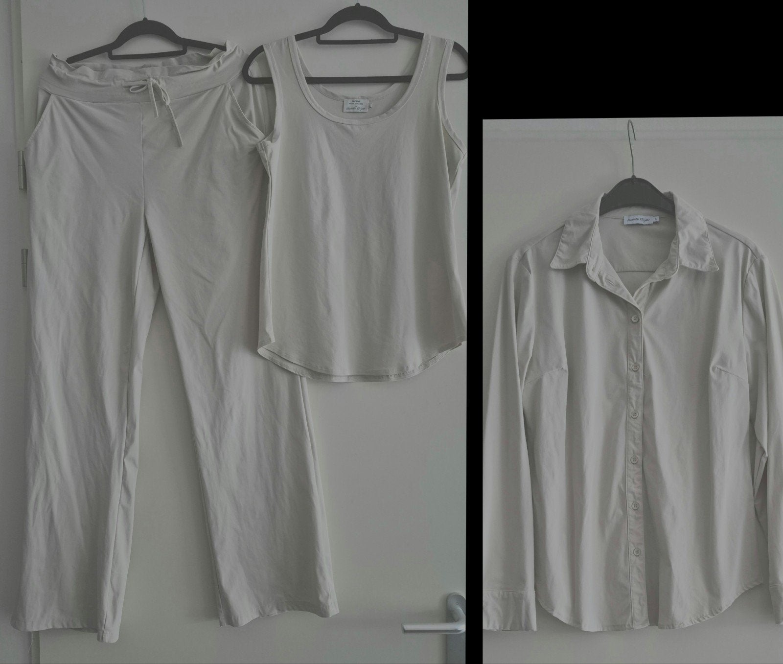 Nicolette Kluijver broek+blouse+singlet, Verzenden, Maat 42/44 (L), Zo goed als nieuw, Zonder mouw