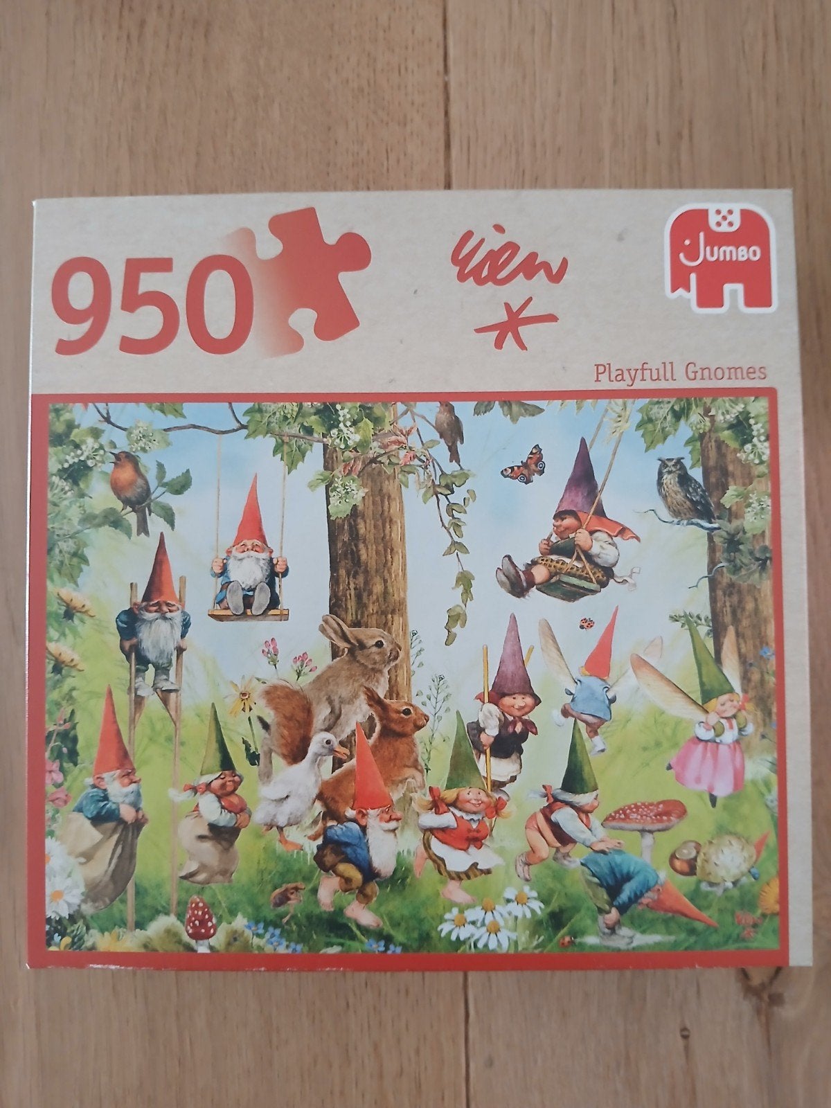 Jumbo Puzzel Rien Poortvliet - Playfull Gnomes 950 stukjes, Ophalen of Verzenden, 500 t/m 1500 stukjes, Zo goed als nieuw, Legpuzzel