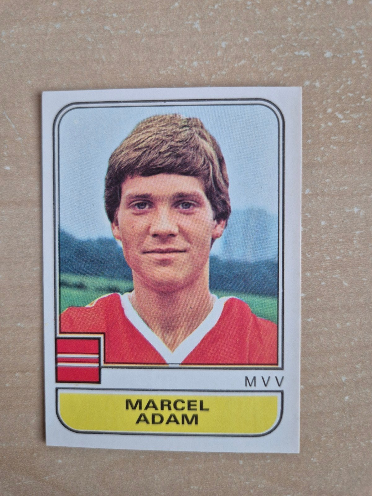 Panini Voetbal 82 Marcel Adam MVV, Ophalen of Verzenden, Zo goed als nieuw, Ajax, Poster, Plaatje of Sticker