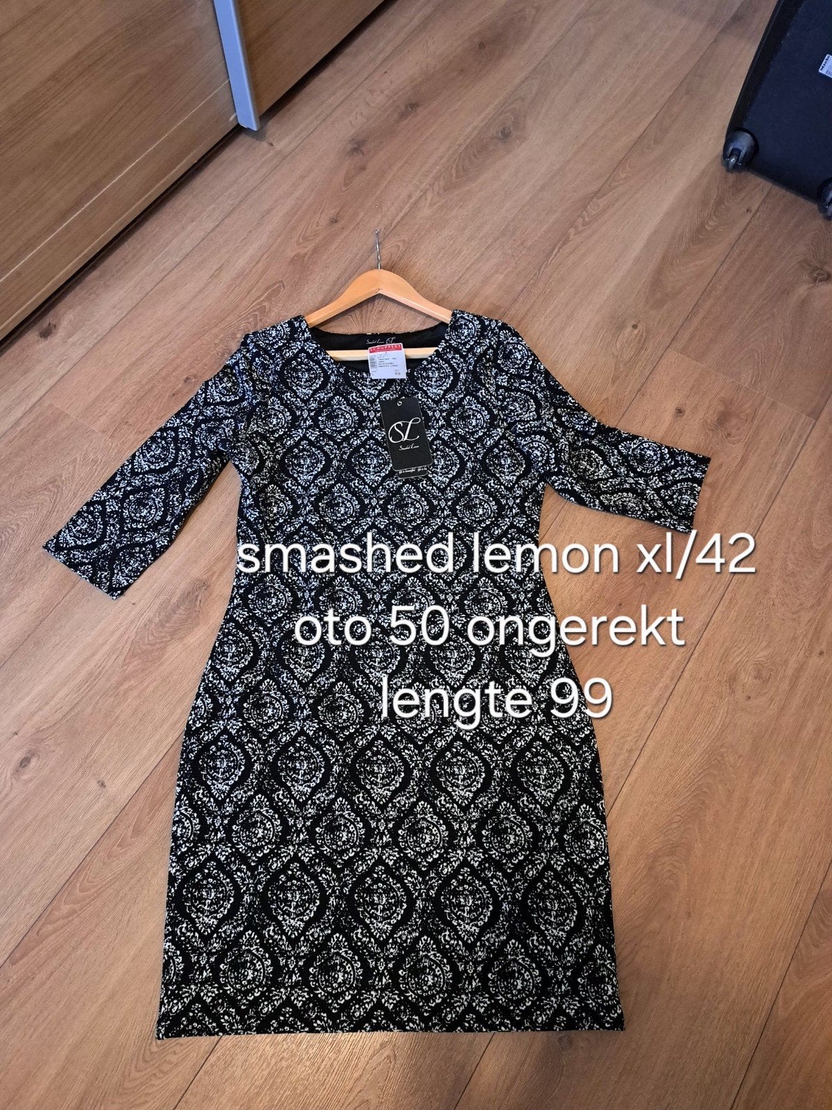 smashed lemon jurk xl/42, Kleding | Dames, Jurken, Smashed Lemon, Ophalen of Verzenden, Nieuw, Maat 42/44 (L)