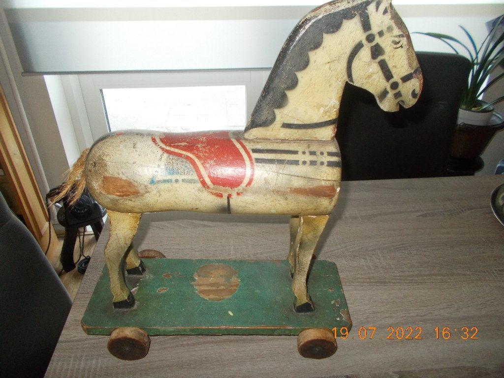 houten paard, Ophalen, Gebruikt