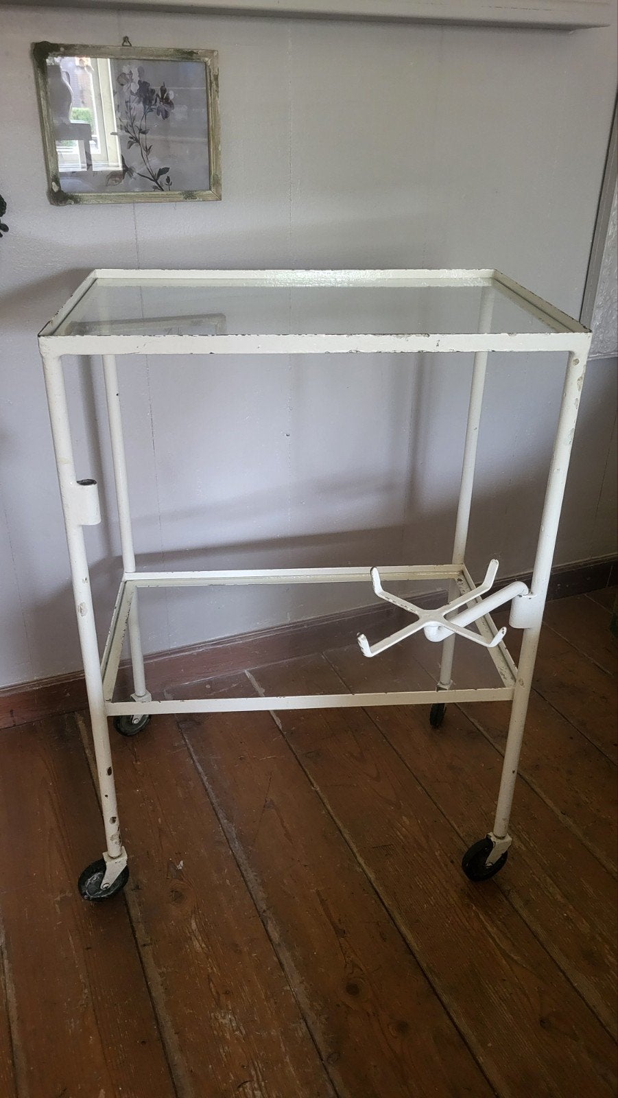 Zeldzame, antieke, vintage, medische trolley., Ophalen