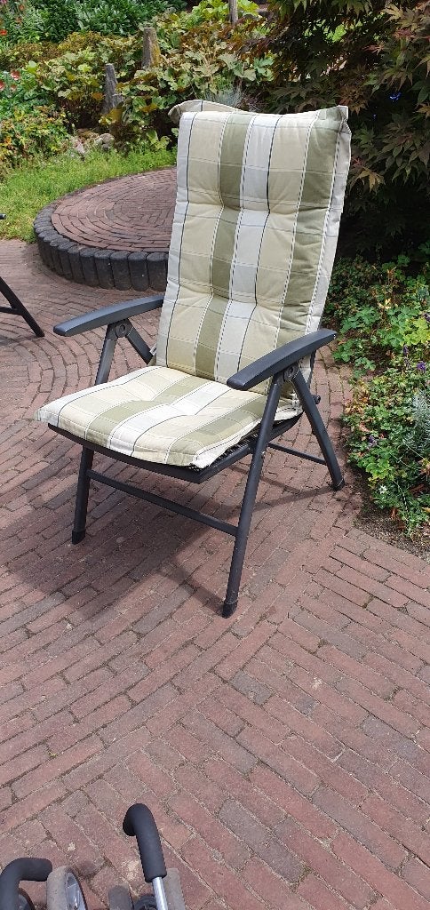 Tuinstoelen merk royal garden, Ophalen, Gebruikt, Metaal, Verstelbaar