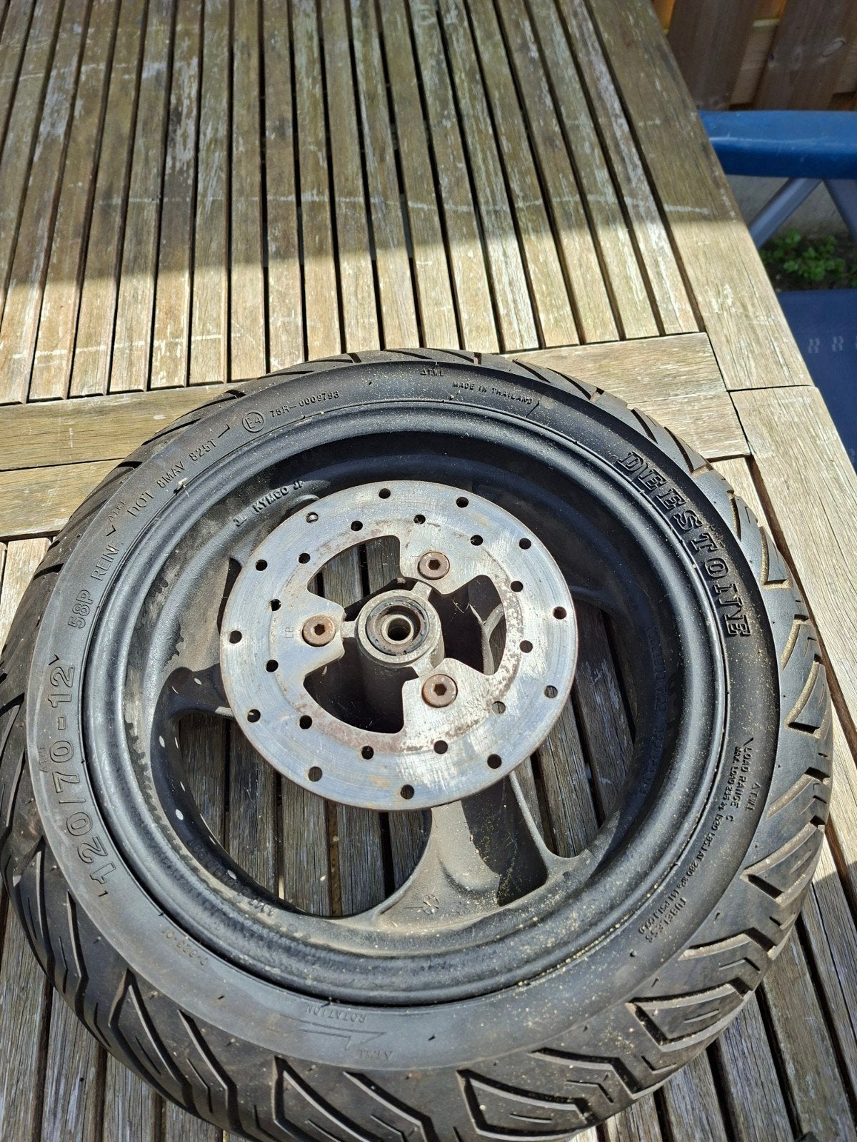 scooterband met velg, Ophalen, Gebruikt