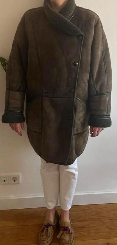 Lammy  coat vintage stijl, Ophalen of Verzenden, Gedragen, Maat 38/40 (M), Groen