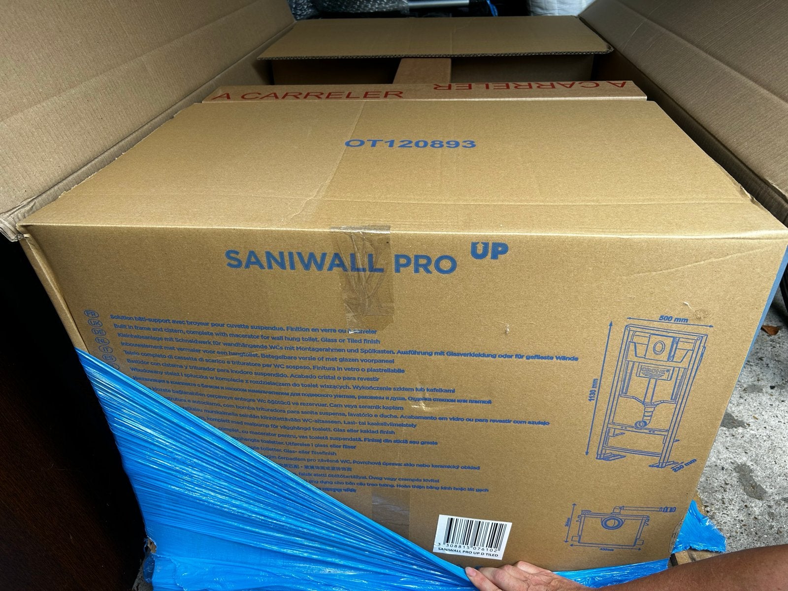 Sanibroyeur Saniwall Pro Up Inbouwreservoir met Vermaler, Doe-het-zelf en Verbouw, Ophalen, Nieuw, Toilet