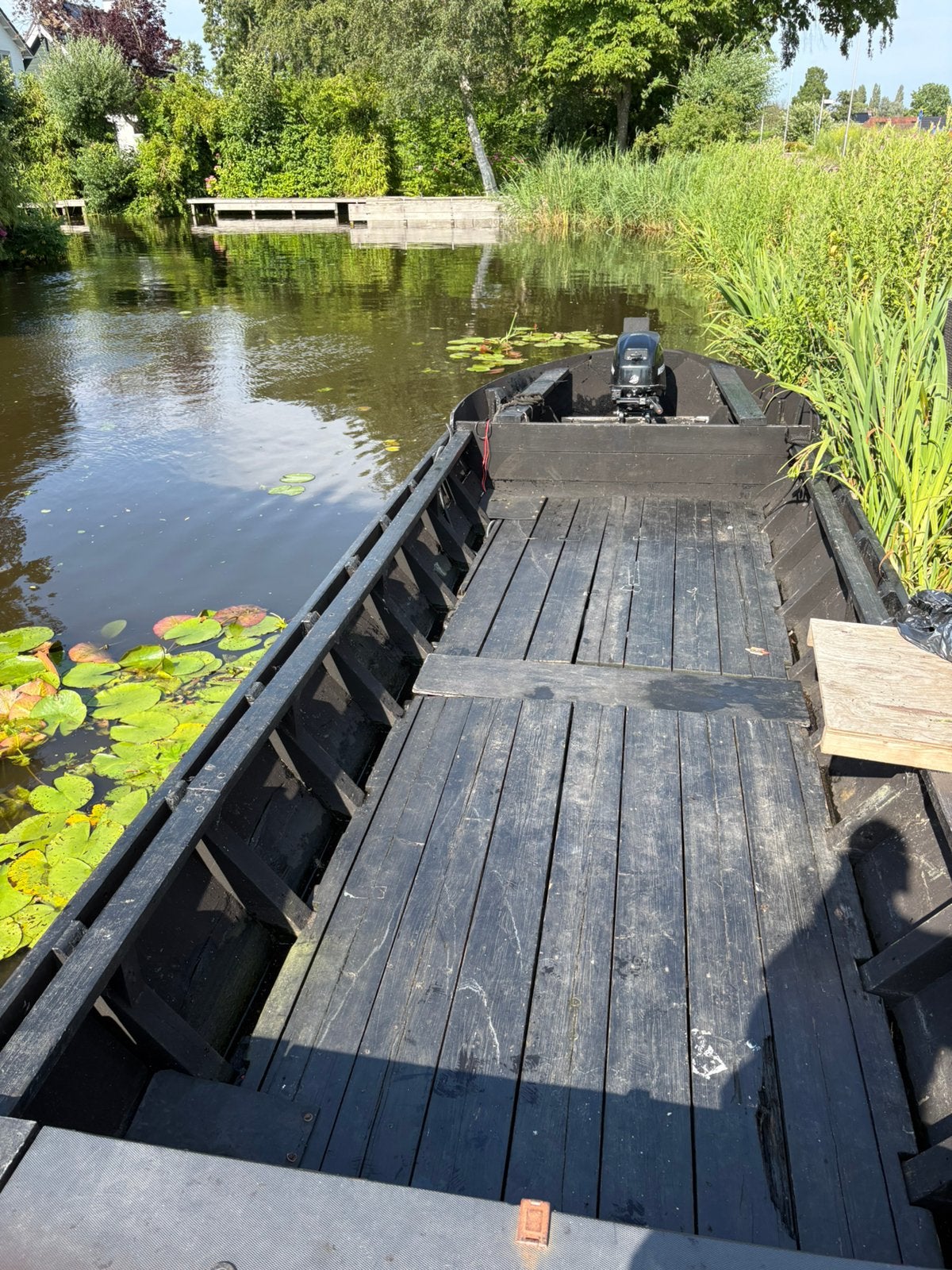 Aalsmeerse bok (10m) met motor te koop, Watersport en Boten, Bootonderdelen, Gebruikt, Overige typen, Motorboot, Ophalen