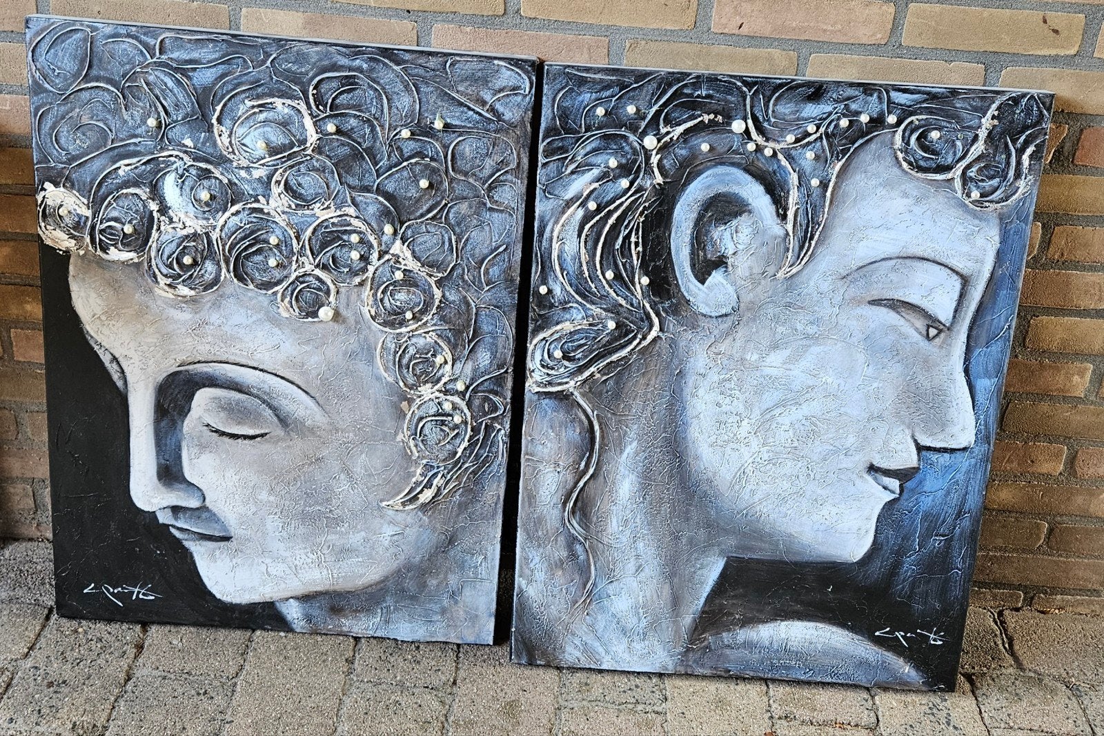Lijsten met afbeelding, Ophalen, Zo goed als nieuw, Schilderij, 75 – 100