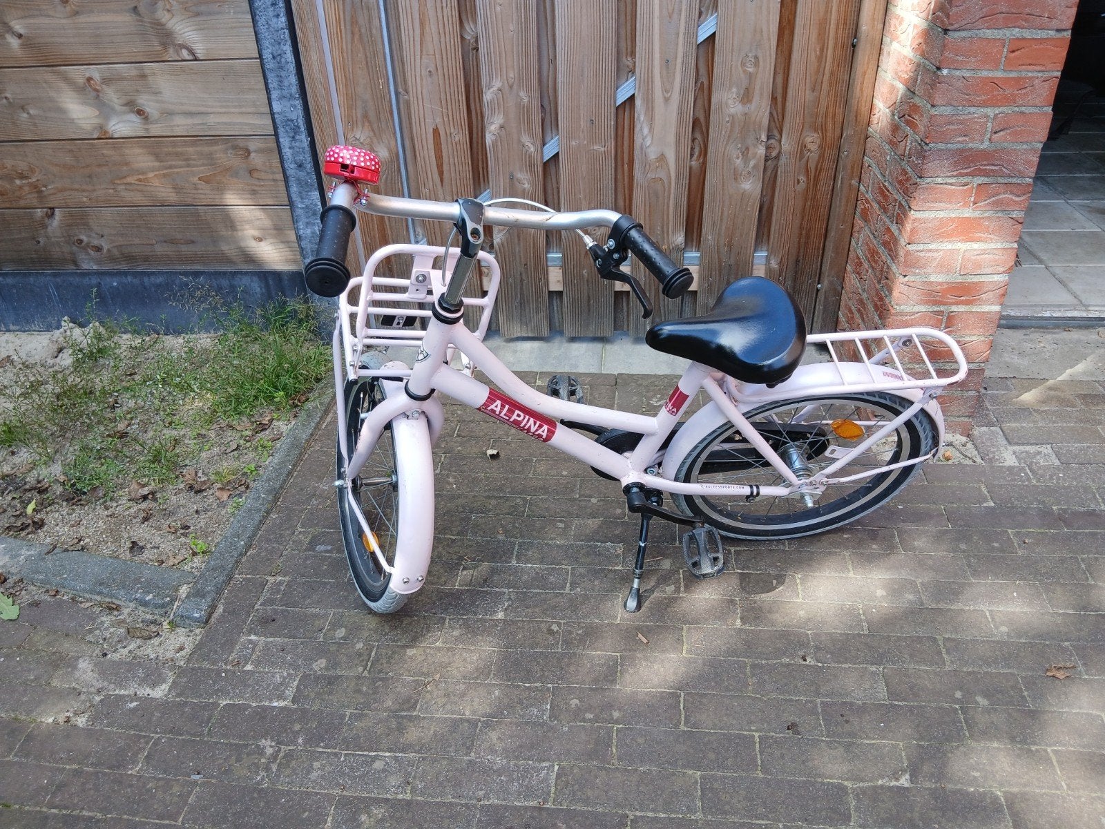Alpina kinderfiets 18 inch - Roze, Ophalen, Terugtraprem, Alpina, 16 tot 20 inch