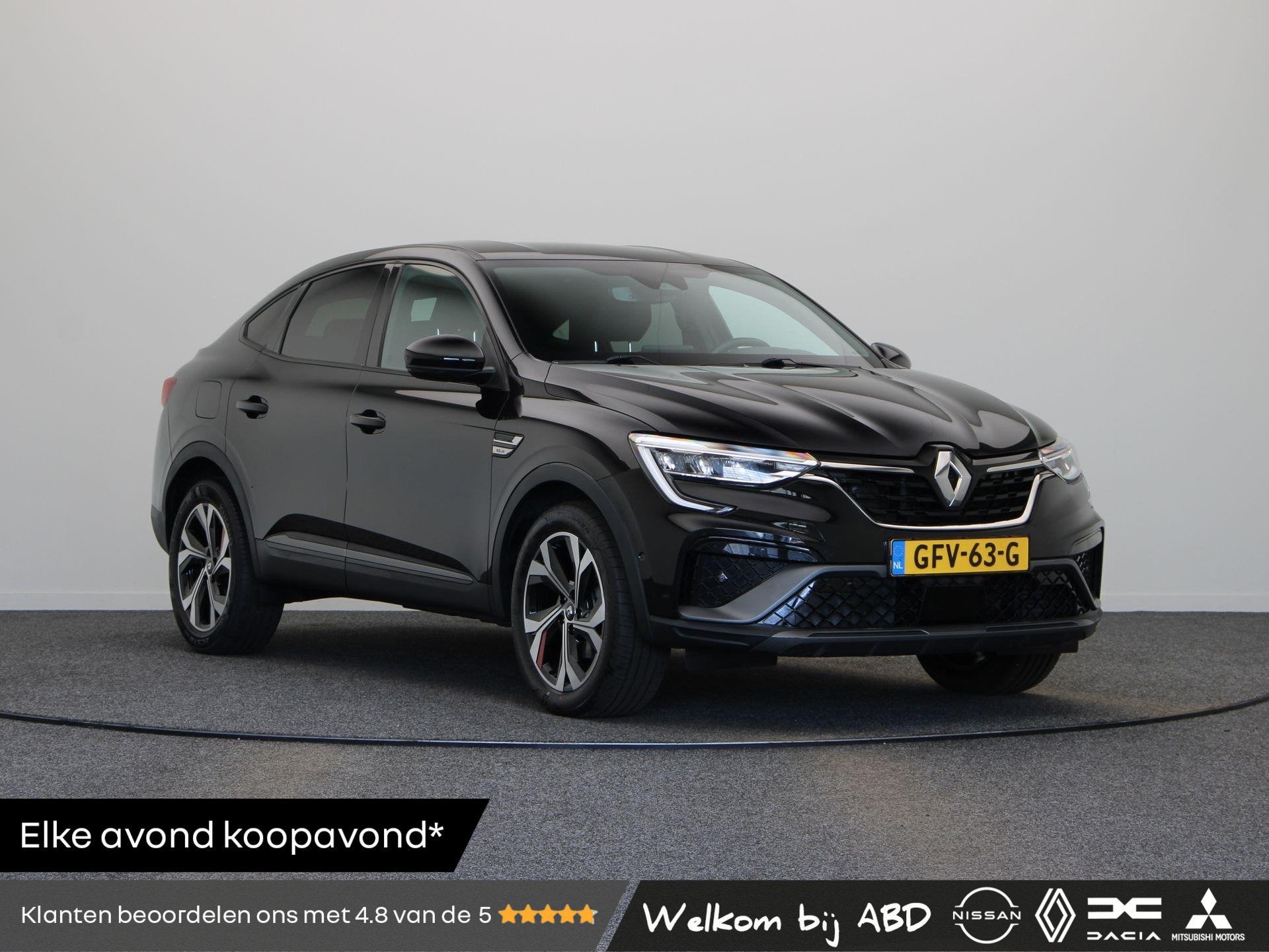 Renault Arkana 1.6 E-Tech hybrid 145 R.S. Line | Stoel-stuur, Auto's, Arkana, Gebruikt, Euro 6, Zwart