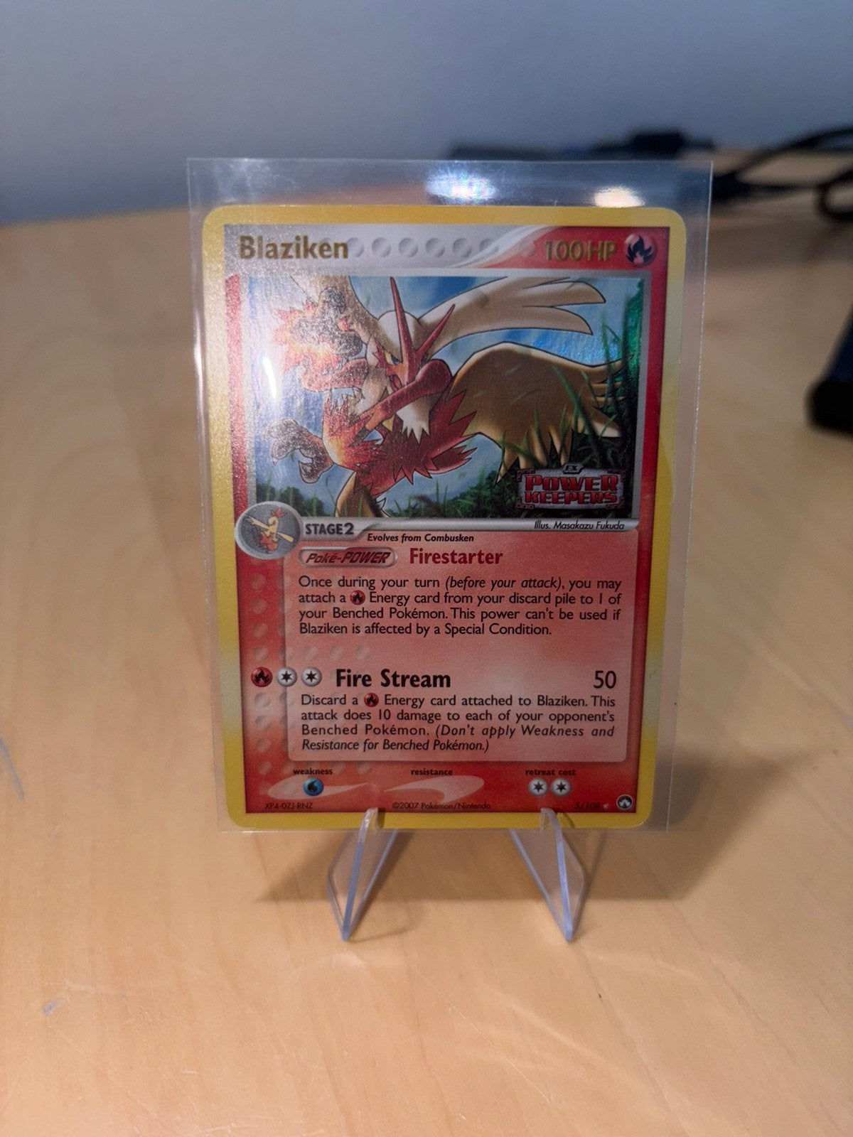 Blaziken EX Power Keepers reverse holo, Ophalen, Zo goed als nieuw