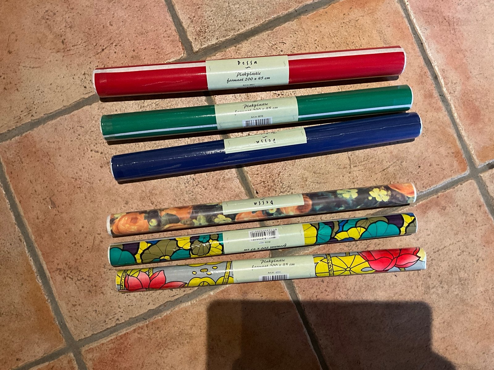 Diverse rollen plakvilt plakplastic plakfolie Dessa Nieuw, Huis en Inrichting, Ophalen, Minder dan 10 m², Groen