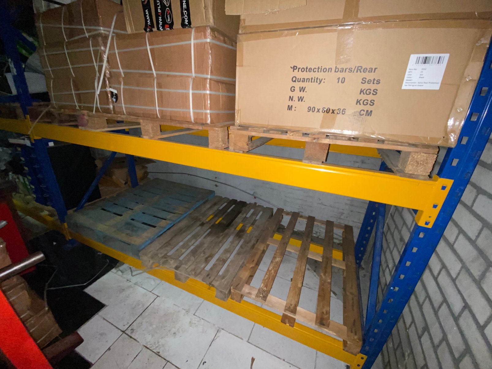 Stellingen staanders 250cm hoog liggers 270cm bij 12cm, Ophalen, Gebruikt