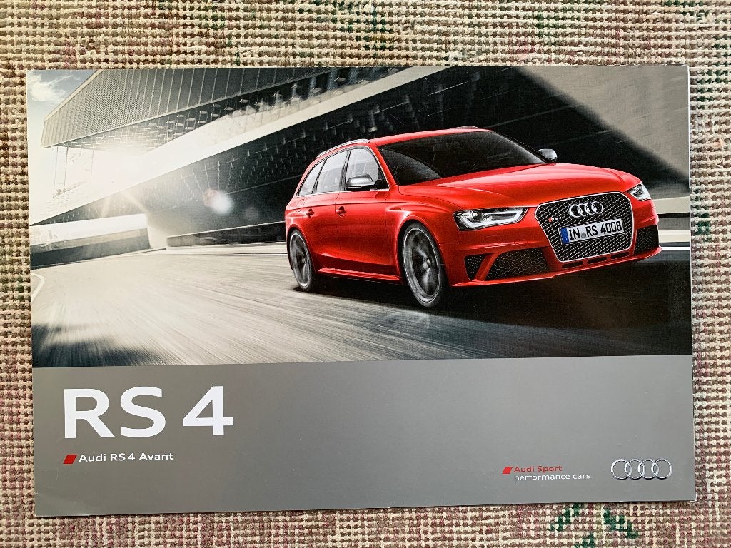 Uitklap brochure folder Audi RS4 Avant B8 2012 nieuw, Boeken, Nieuw, Ophalen of Verzenden, Audi, Audi