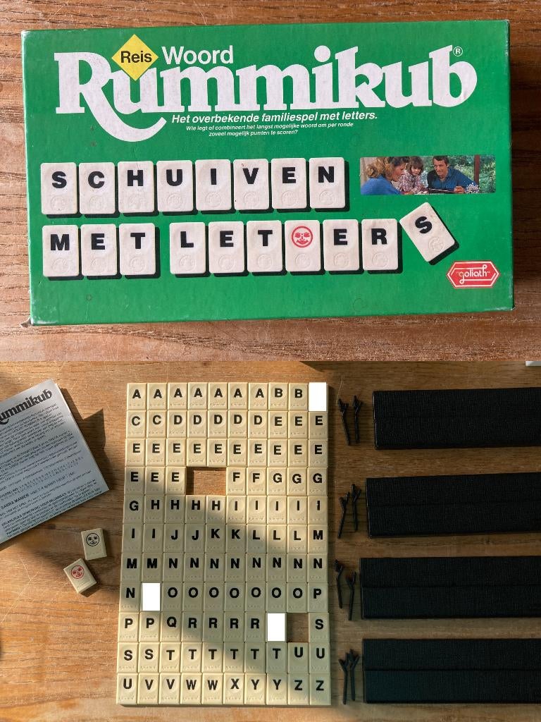 Goliath - reis woord rummikub - losse stenen, Ophalen of Verzenden, Zo goed als nieuw, Reisspel