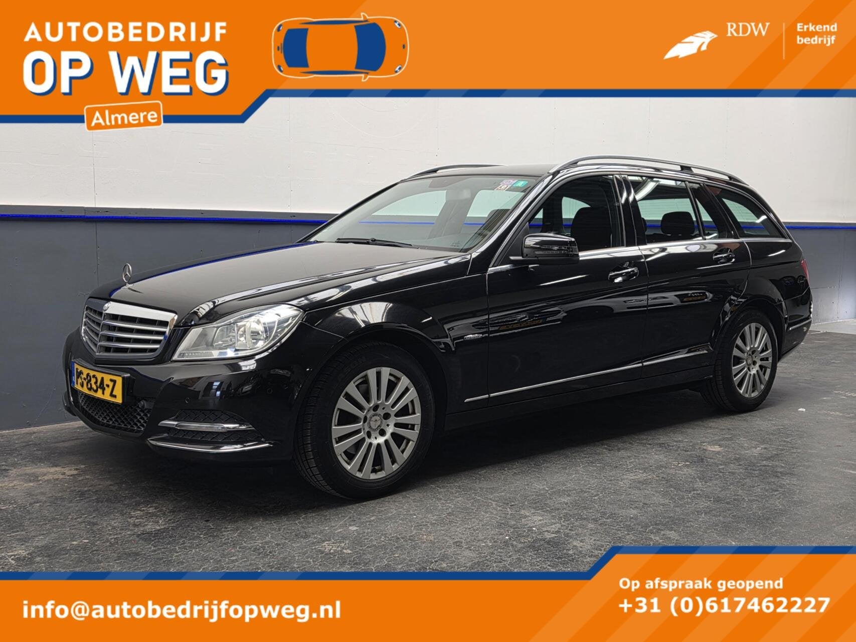 Mercedes C-klasse Estate 180 Business Class Elegance | Autom, Automaat, Euro 5, 1796 cc, Zwart