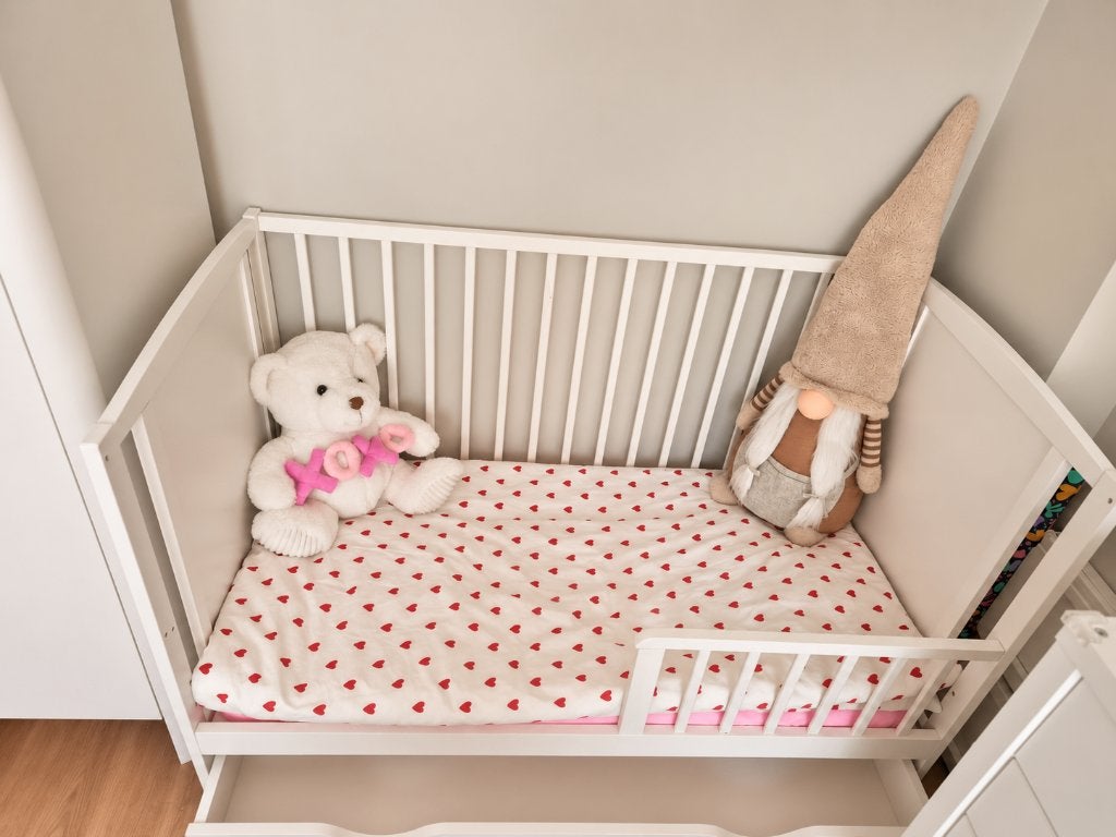 Babybed / meegroeibed 60x120 cm met lade – wit, Ophalen, Gebruikt, Minder dan 140 cm, Matras