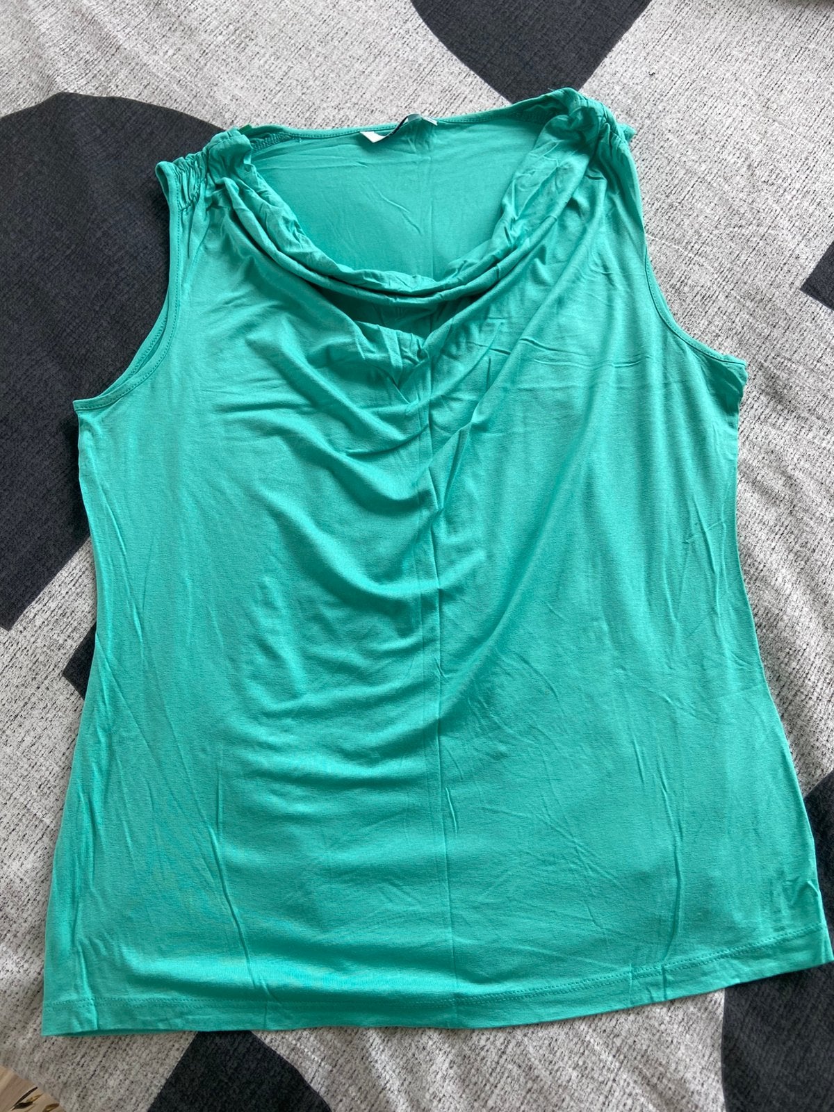 Groene waterval top maat XXL, Maat 46/48 (XL) of groter, Ophalen of Verzenden, Zo goed als nieuw, Zonder mouw
