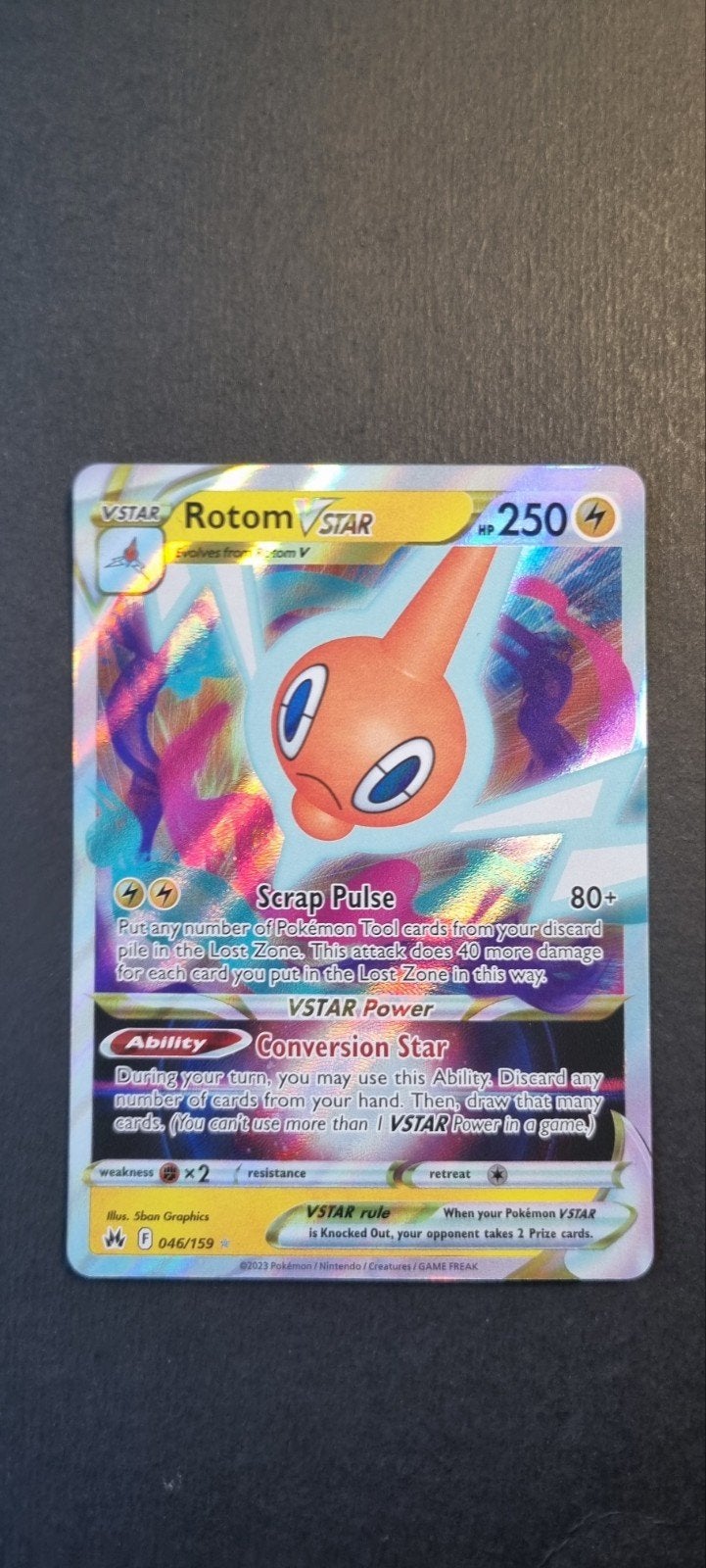 Rotom VSTAR CRZ 046, Ophalen of Verzenden, Zo goed als nieuw, Losse kaart