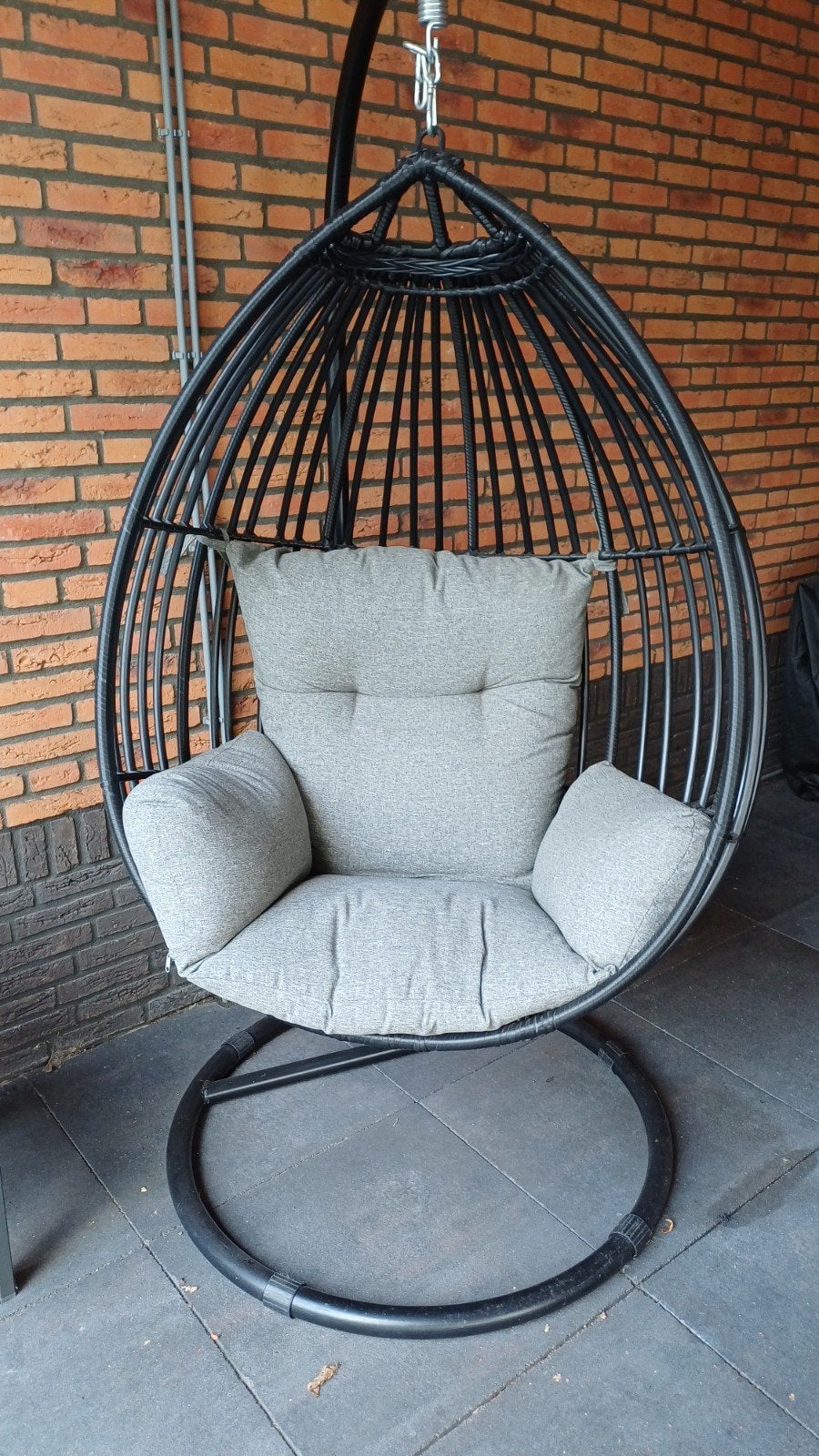 hangstoel met kussen en beschermhoes, Ophalen, Zo goed als nieuw, Rotan