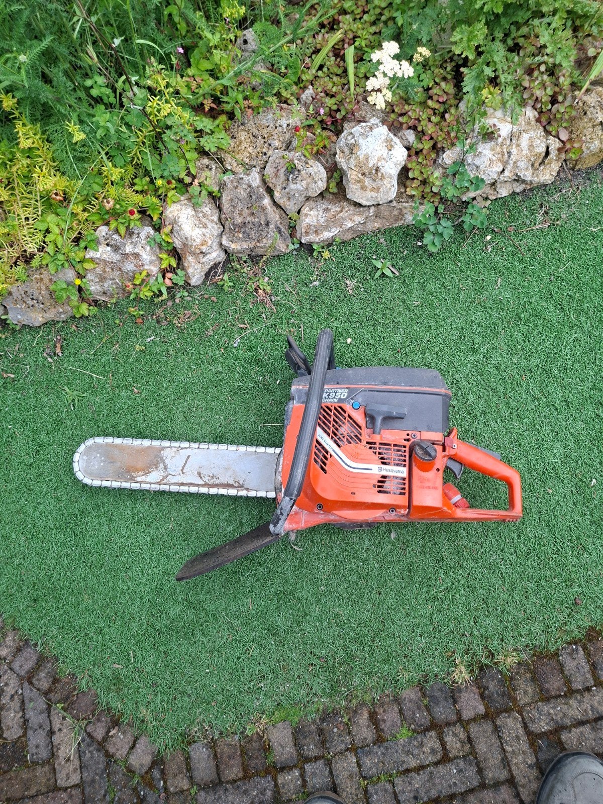 Husqvarna k 950 kettingzaag diamant met extra ketting, Gebruikt, 70 mm of meer, Kettingzaag, Ophalen of Verzenden