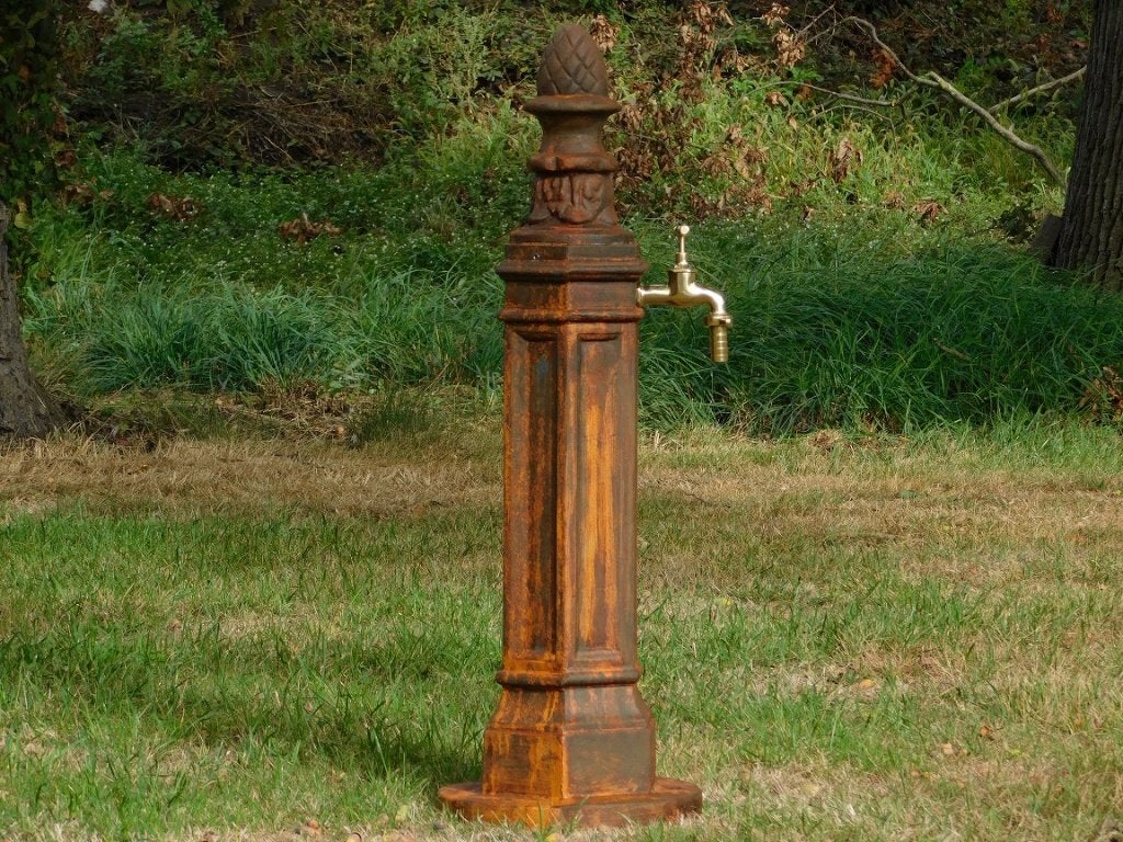 Exclusieve staande fontein - waterkraan - alu in oxide, Tuin en Terras, Waterpartijen en Fonteinen, Fontein, ., Ophalen of Verzenden
