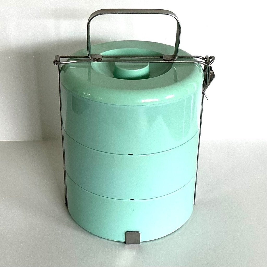 Vintage melamine 3-delige tiffin, lunchbox, Ophalen of Verzenden, Huis en Inrichting