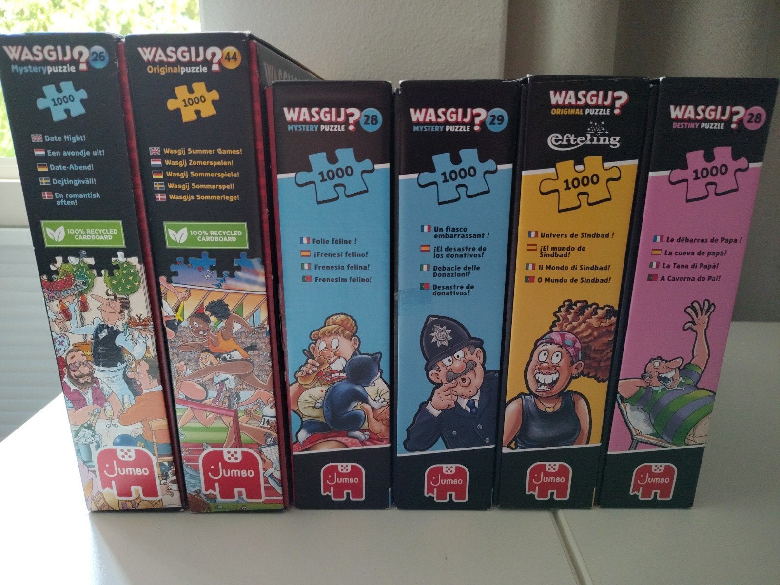 Wasgij puzzels z.g.a.n., Ophalen of Verzenden, 500 t/m 1500 stukjes, Zo goed als nieuw