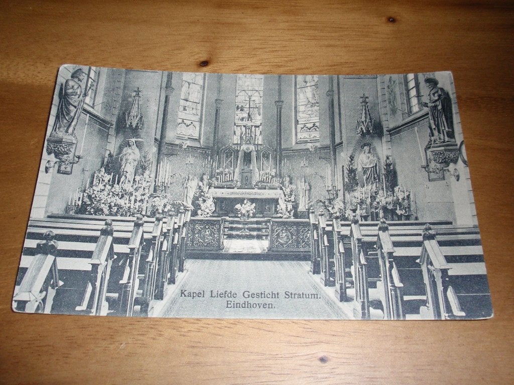 Kapel Liefde Gesticht Stratum Eindhoven Uitg van Eck, Verzenden, 1940 tot 1960, Gelopen, Noord-Brabant