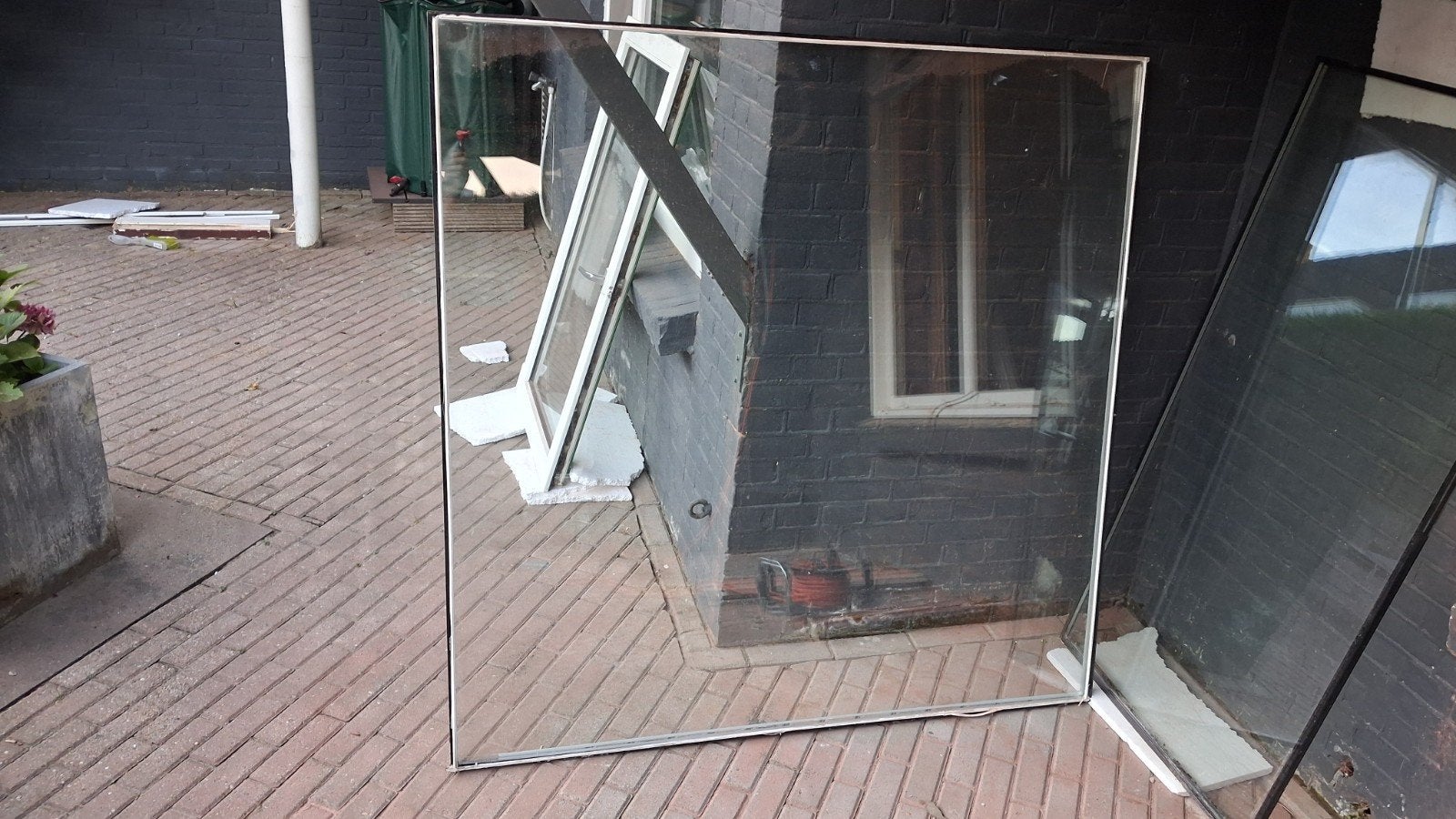 Grote glasplaat, dubbelglas, gebruikt, Doe-het-zelf en Verbouw, Glas en Ramen, Ophalen, Gebruikt, 160 cm of meer, Glasplaat