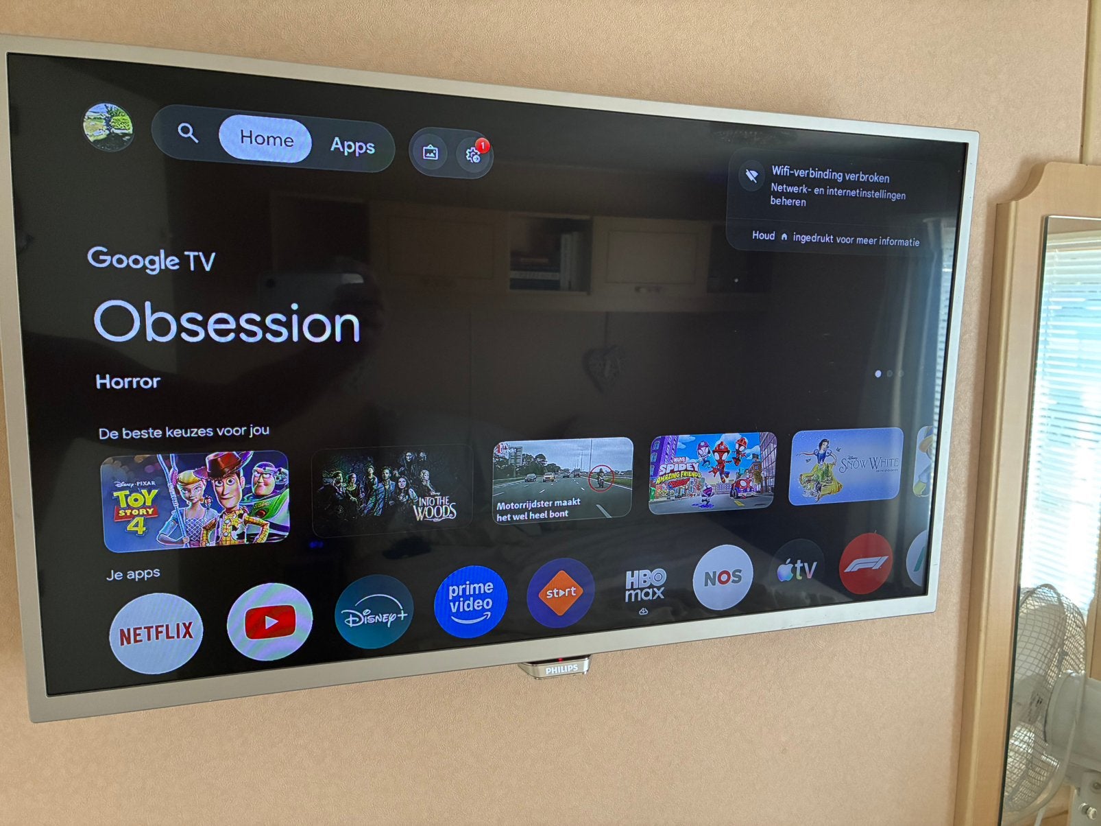 Philips 32 inch full hd smart tv met ambilight, Audio, Tv en Foto, Televisies, Philips, 50 Hz, Zo goed als nieuw, 80 tot 100 cm