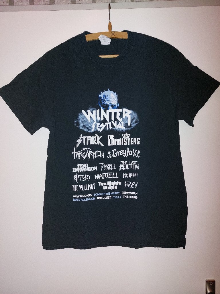 Shirt, Winterfestival, diverse bands, mt M, Ophalen of Verzenden, Zo goed als nieuw, Maat 48/50 (M), Overige kleuren