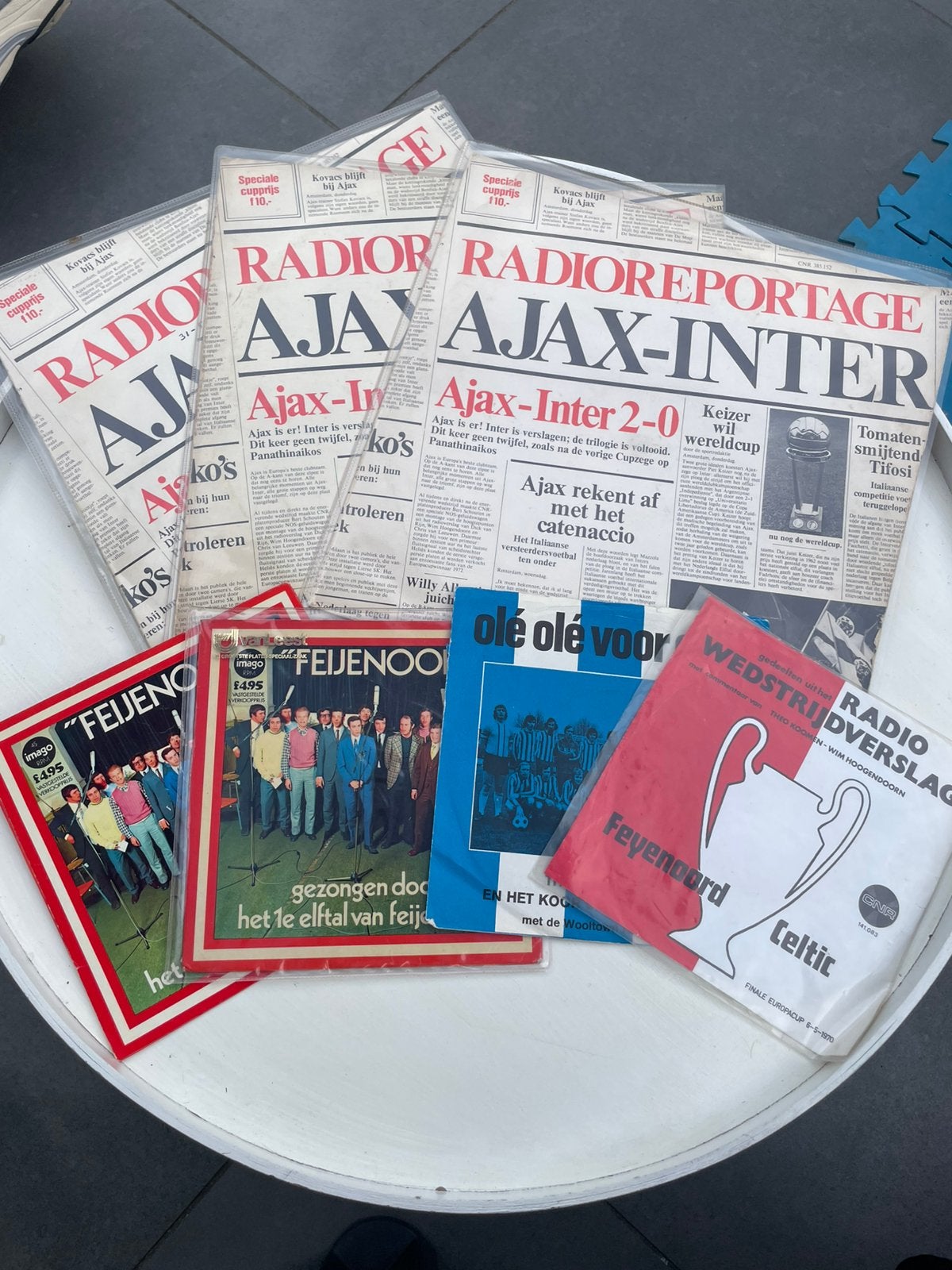 Ajax/ Feyenoord  Vinyl. Historische verslagen/liederen., Ophalen of Verzenden, Gebruikt, Overige genres