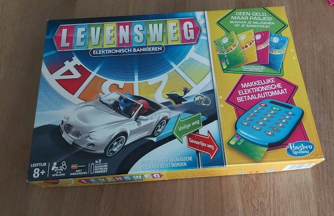 Levensweg Elektronisch Bankieren - Hasbro Gezelschapsspel, Drie of vier spelers, Ophalen of Verzenden, Gebruikt, Hasbro