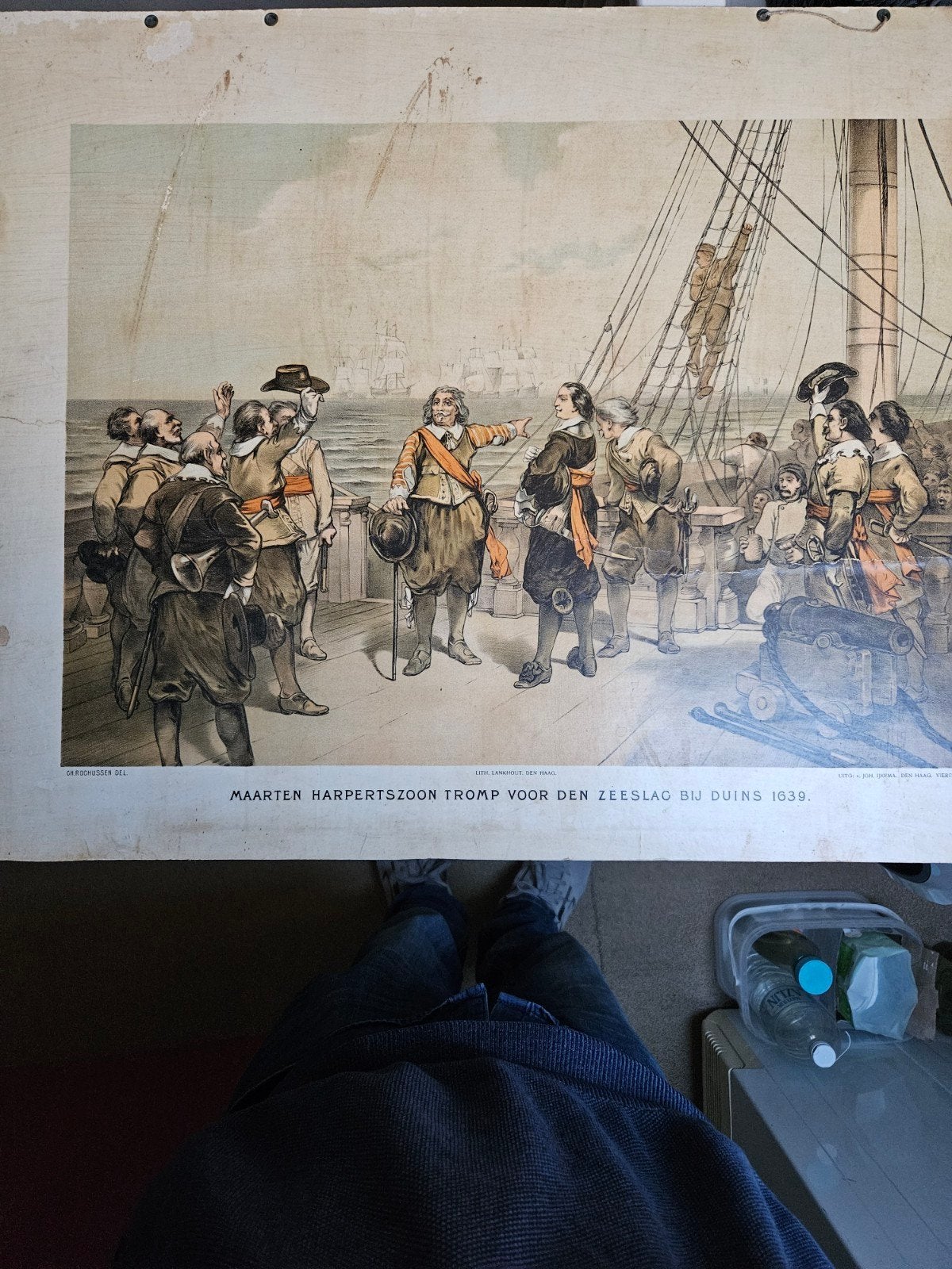 Historische prent Maarten Harpertszoon Tromp, Antiek en Kunst, Ophalen of Verzenden