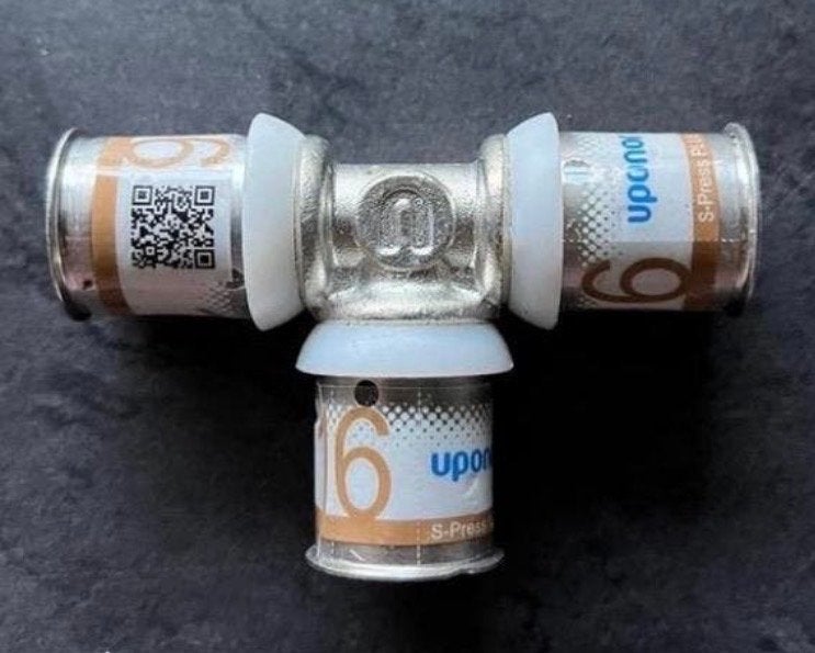 Nieuwe T-stuk koppeling voor buizen, Overige typen, Nieuw, Rvs, Minder dan 2 meter