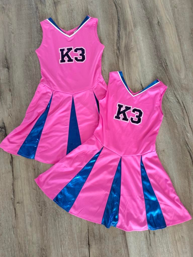 2x K3 jurkjes cheerleader  (maat 152), Kinderen en Baby's, Carnavalskleding en Verkleedspullen, Ophalen of Verzenden, Gebruikt