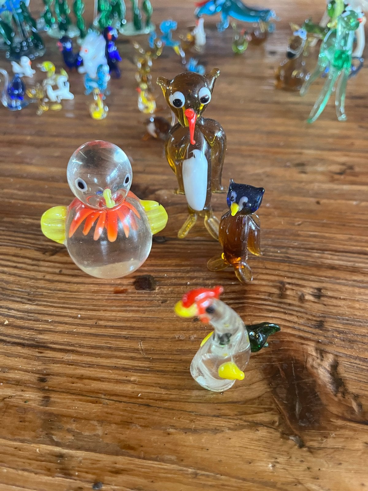 4 Murano beeldjes - Dierenfiguren van glas, Verzamelen, Ophalen of Verzenden, Gebruikt