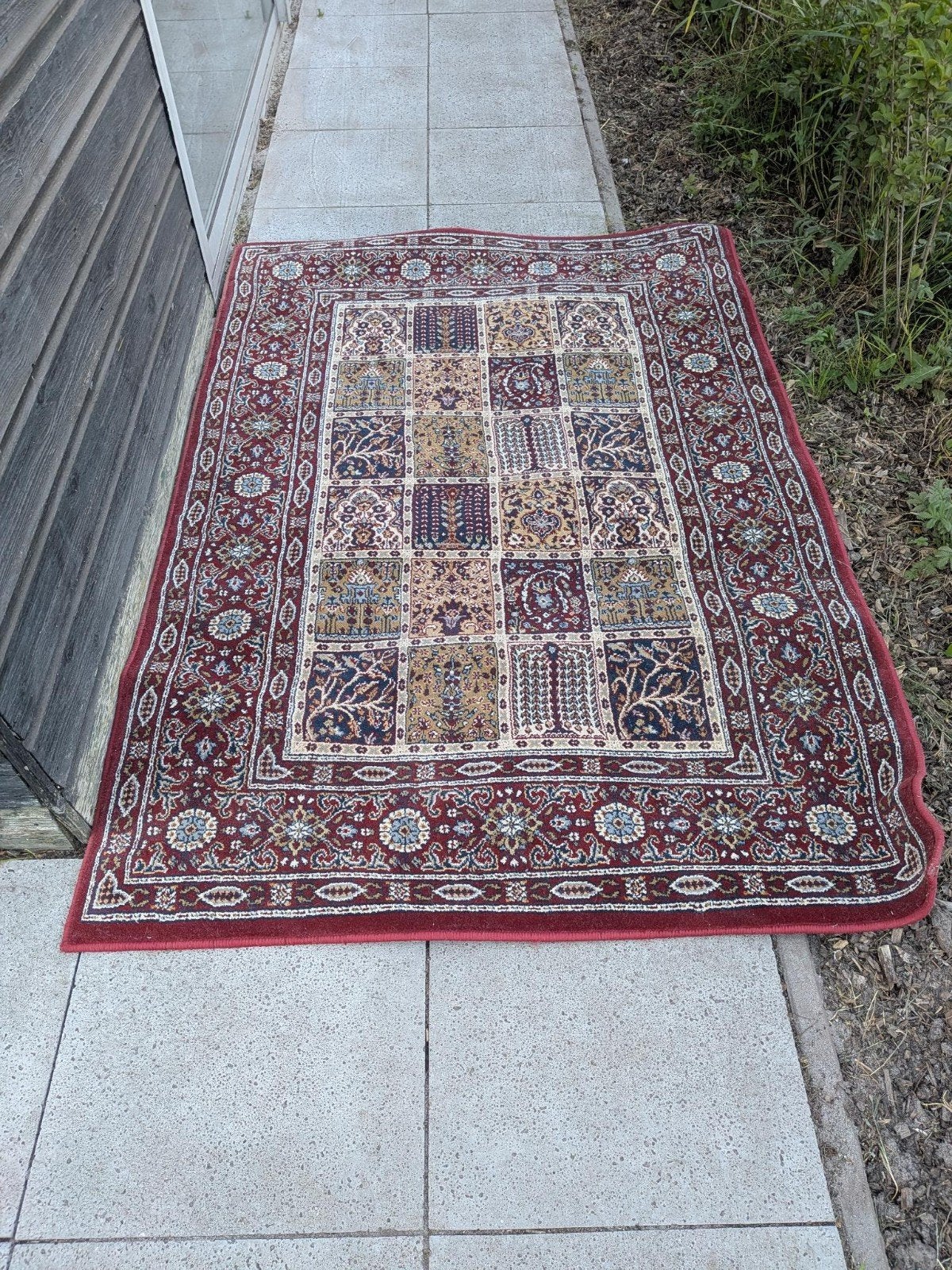 IKEA VALBY RUTA vloerkleed 133x195 cm - Rood Oosters design, Ophalen, Gebruikt, 100 tot 150 cm, Rechthoekig