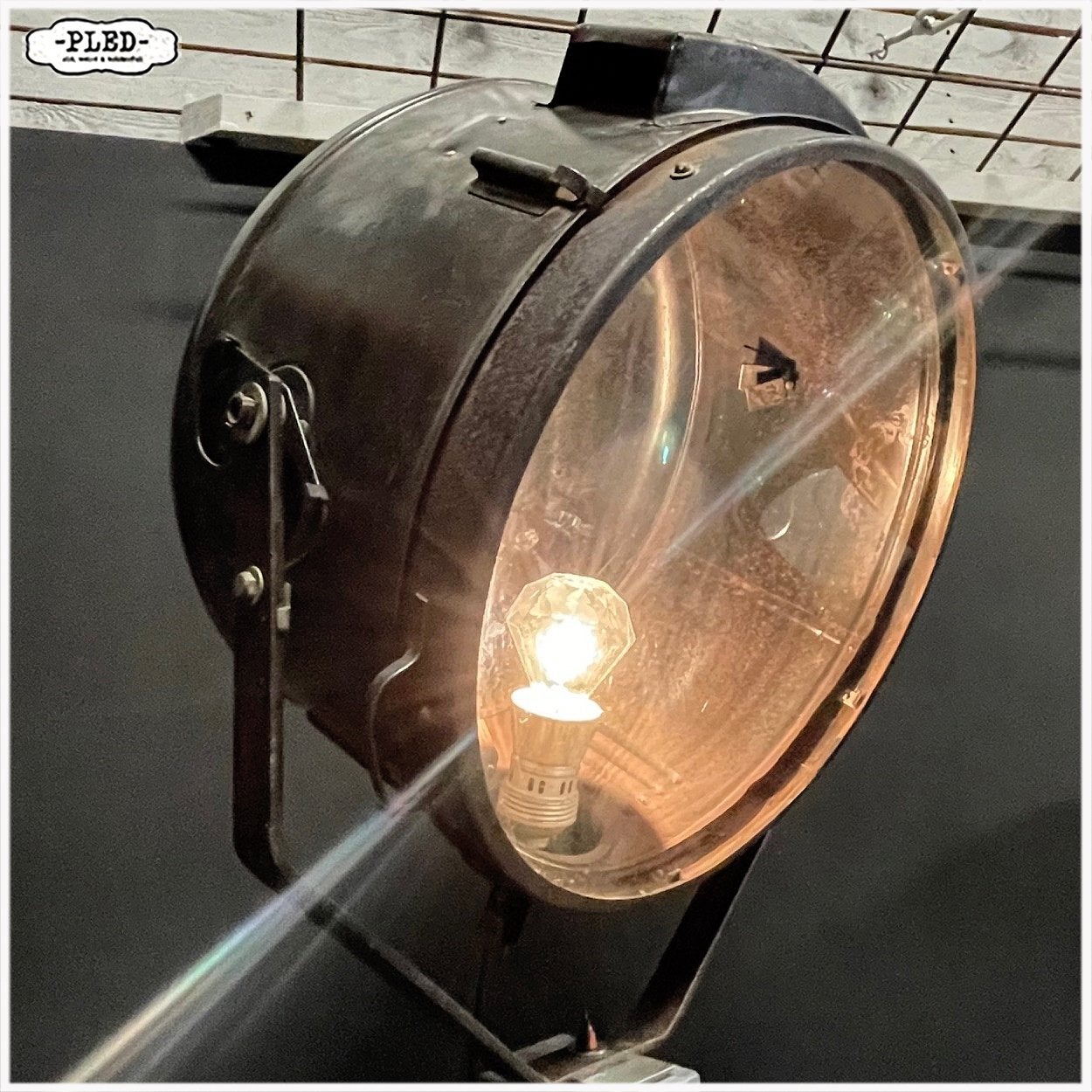 Grote industriële schijnwerper groot statief Lamp Vloerlamp, Ophalen, Gebruikt, 200 cm of meer, E27 (groot)