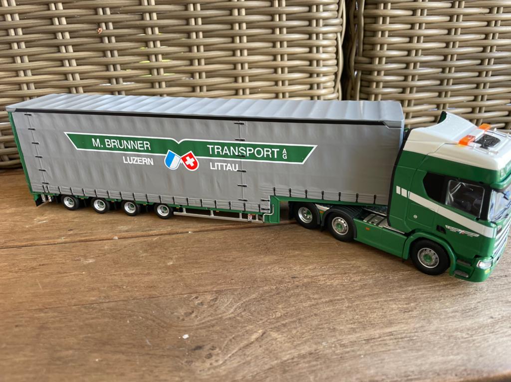 TEKNO SCANIA 6x2 M BRUNNER LUZERN, Ophalen of Verzenden, Nieuw, Bus of Vrachtwagen, Tekno