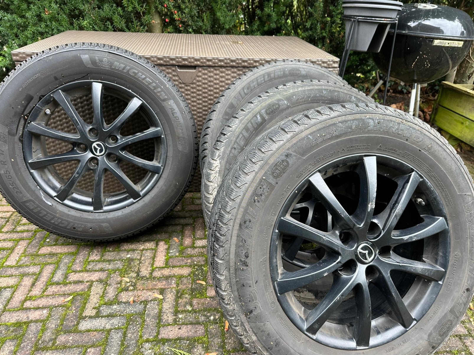 Set winterbanden met velg origineel voor Mazda cx5, Ophalen, Gebruikt, Banden en Velgen, 17 inch
