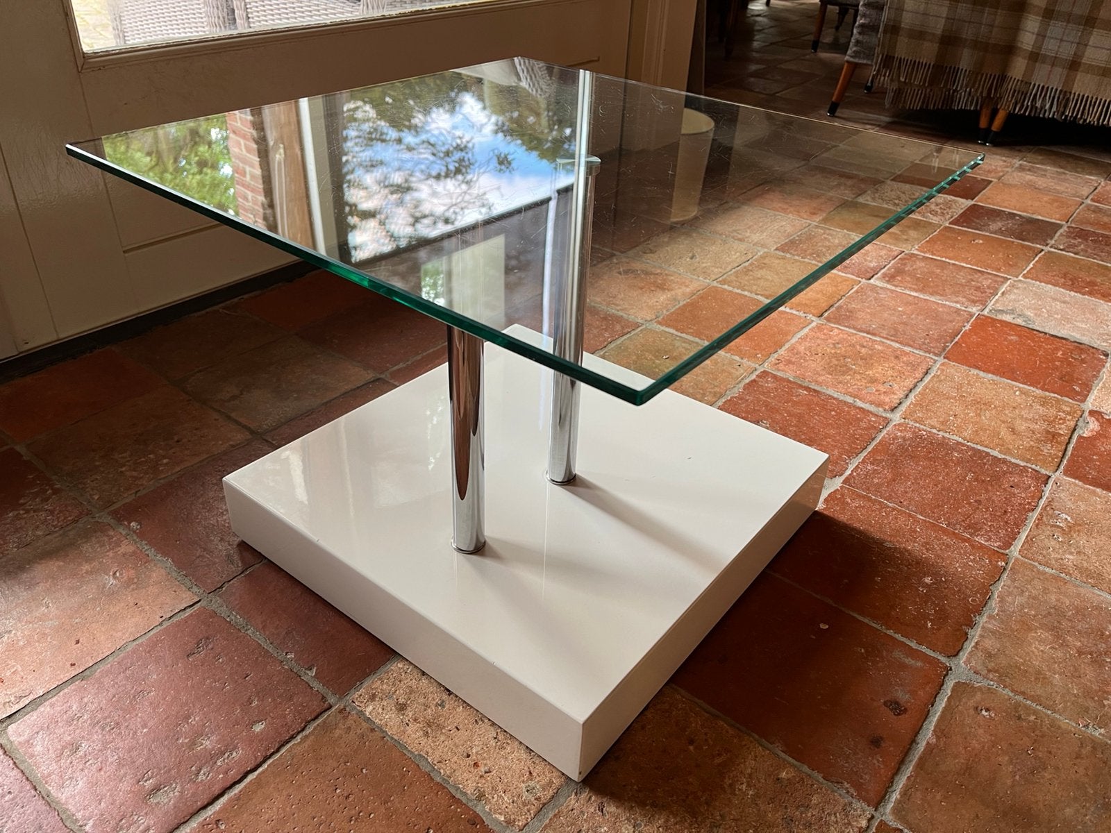 Ronald Schmitt Design salontafel bijzettafel vierkant, Ophalen, Gebruikt, 50 tot 100 cm, Vierkant