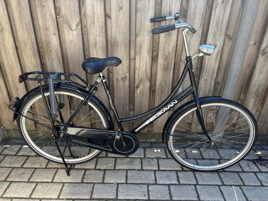 Pelikaan Dutch Classic Damesfiets - Zwart, Terugtraprem, Ophalen, Overige merken, 53 tot 56 cm