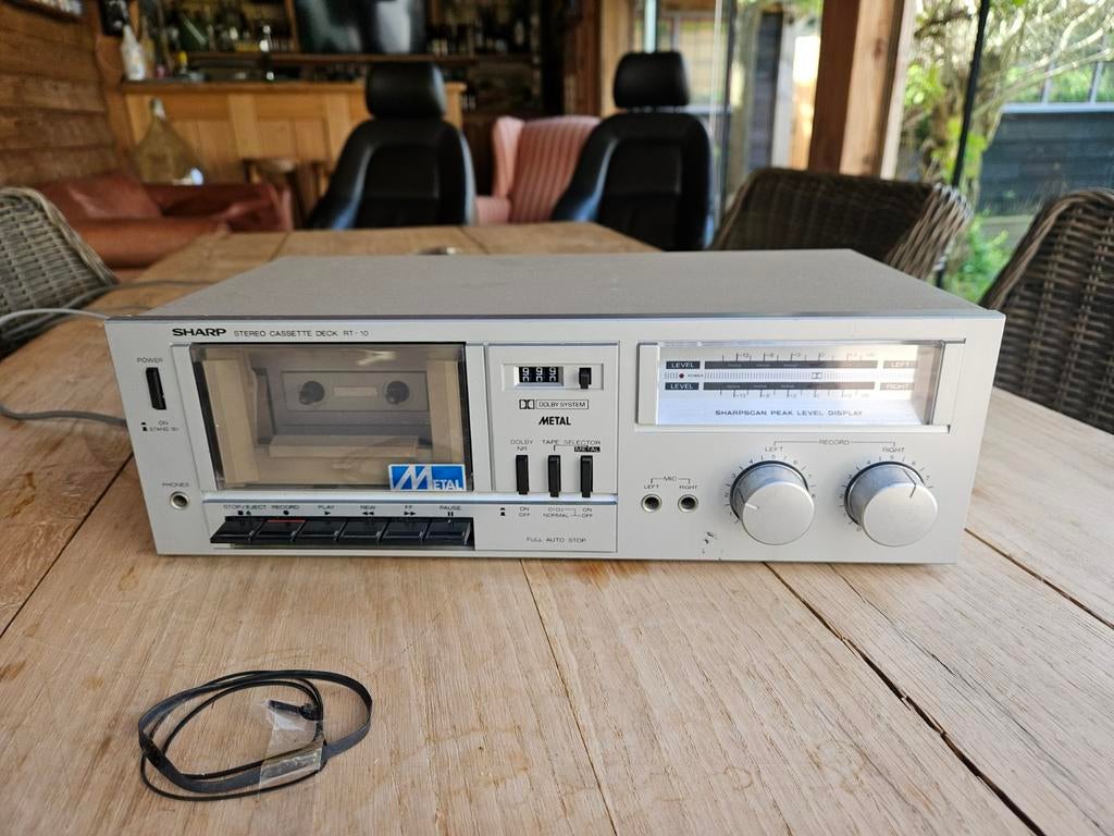 Sharp RT-10H Stereo Cassettedeck - Vintage Audio, Ophalen of Verzenden, Enkel, Overige merken, Tape counter
