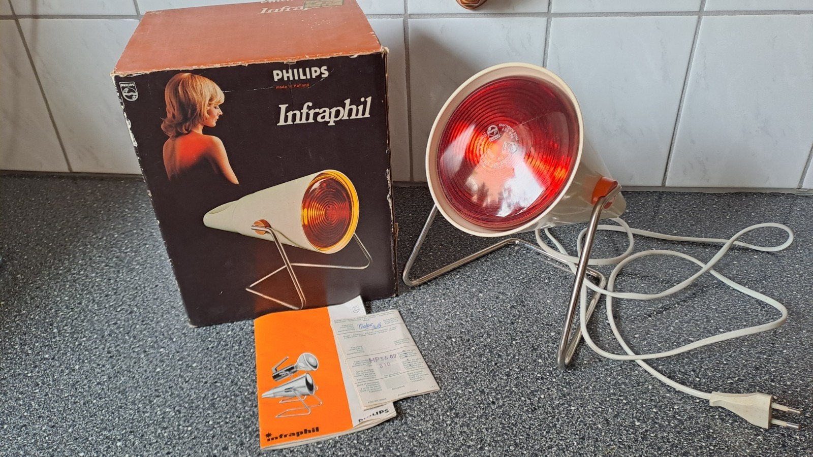 Vintage Philips Infraphil lamp, Witgoed en Apparatuur, Gebruikt, Overige typen, Onbekend, Ophalen of Verzenden