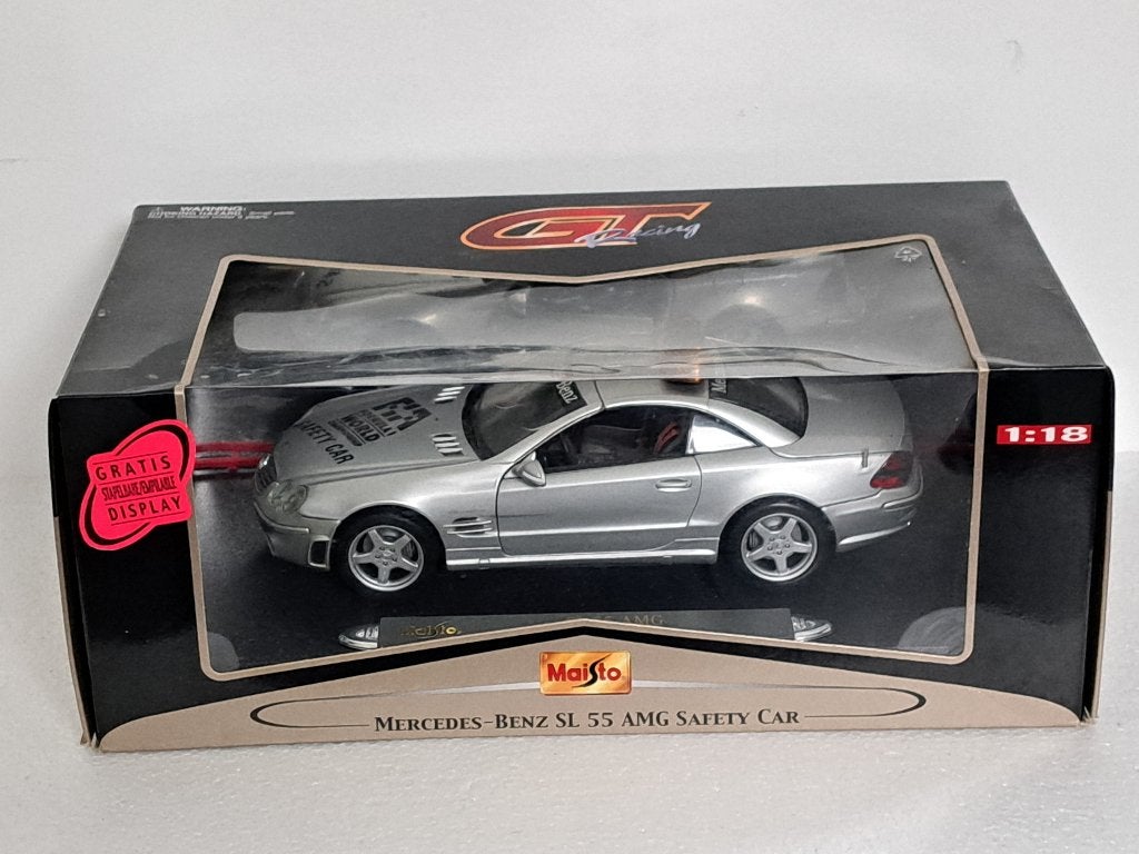 Mercedes SL55 AMG F1 Safety Car 1/18 Maisto, Ophalen of Verzenden, Zo goed als nieuw, Auto, Maisto